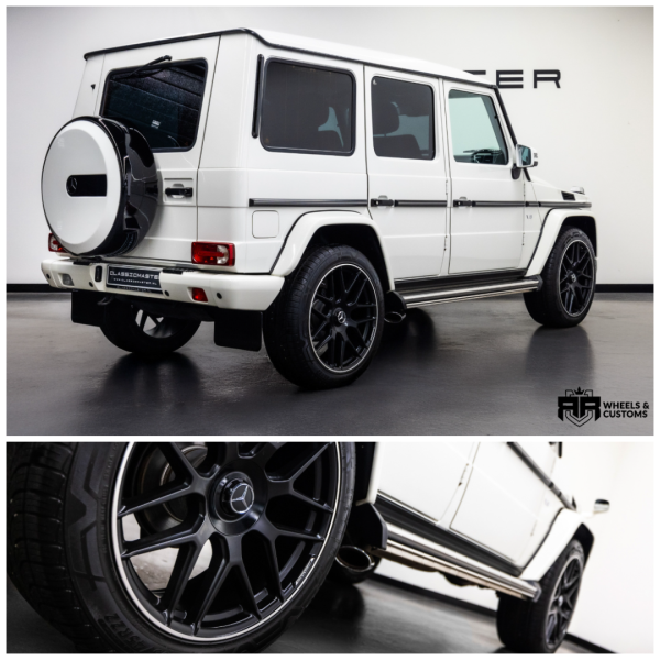 Mercedes G-klasse G500 voorzien van JF Luxury - AMG Design / G-wagon - M933 Matte Black Machined lip 22 inch 10J ET35