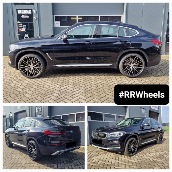Deze nieuwe Bmw X4 G02 hebben wij gemonteerd nieuwe 22 inch velgen van Riviera type RV130 Black Polished in 2x 9.J ET35 en 2x 10.5J ET38 inclusief Brigestone Turanza in 255 35 22 en 285 30 22. Prachtig resultaat!