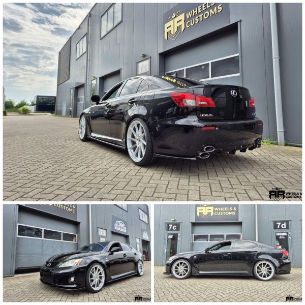 Lexus IS F voorzien van Japan Racing JR36 Silver 20 inch 9J/10.5J ET38/45 245 35 17 + 275 30 20 Kumho PS72 inclusief Maxton Design pakket 