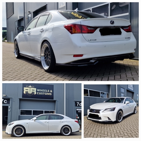 Lexus GS450 voorzien van een 20 inch breedset van Japan Racing type JR23 Hyper Grey in 9J ET45 en 10.5J ET45 inclusief Kumho Ecsta banden in 245 35 20 en 285 30 20!