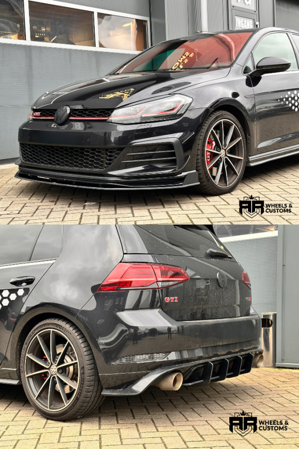 Wij hebben deze mooie Volkswagen Golf MK7 GTI TCR voorzien van Maxton Design producten in Gloss Black Racing Durability Front Splitter VW Golf 7 GTI TCR / Bumper Lipâ  Racing Durability Rear Diffuser VW Golf 7 GTI TCR / Diffuser