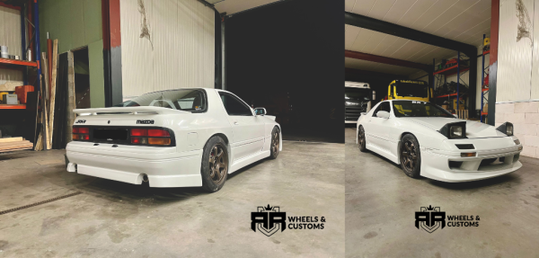 Deze legendarische Mazda RX7 voorzien van nieuwe JRSL03 17 inch 8J 5x114,3 ET35