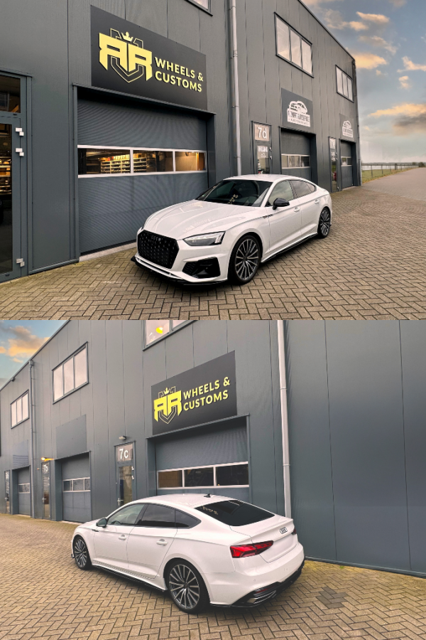 We hebben een Maxton Design pakket gemonteerd op deze mooie Audi A5 S-Line  Side Skirts Diffusers Audi S5 / A5 S-Line Sportback F5 Facelift Front Splitter V.1 Audi S5 / A5 S-Line F5 Facelift / Bumper Lip Centrale Rear Splitter  Audi A5 S-Line F5 Facelift / Diffuser  Een prachtig resultaat!