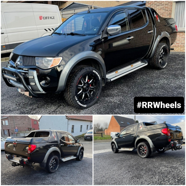 Mitsubishi L200 voorzien van Metal Muscle velgen in 20 inch 6x139,7 9J ET12 inclusief 275 45 20 General Grabber banden.