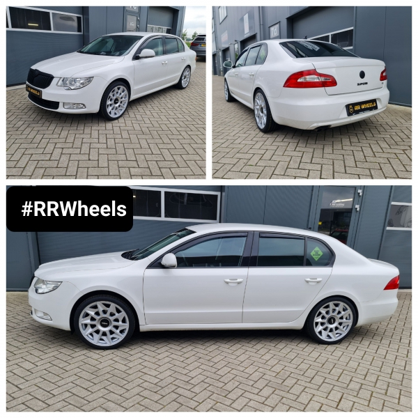  Skoda SuperB uitgerust met nieuwe Rotiform CVT-wielen in 19 inch 8.5J ET45 rondom inclusief nieuwe Hankook-banden in 235 35 19!