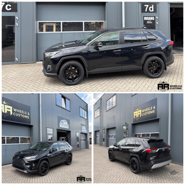 Toyota RAV4 voorzien van JR Wheels JR3 19x8.5 ET32 Gloss Black met 245 50 19 Kumho