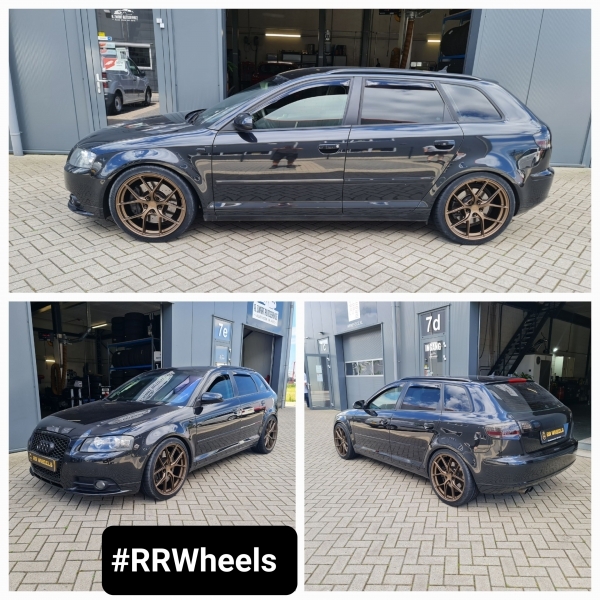  Audi A3 3.2 Quattro voorzien van 19 inch Japan Racing SL01 velgen Flat Bronze in 5x112 8.5J ET45 inclusief Vredestein Ultrac Vorti R+ in 235 35 19!