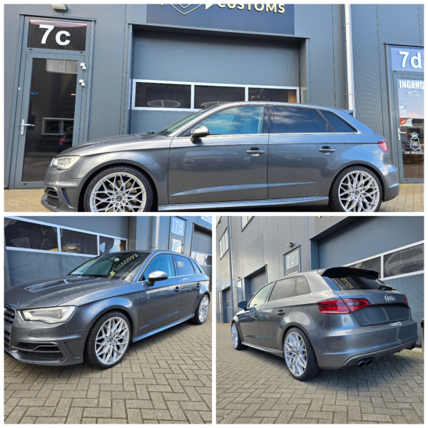 Audi S3 voorzien van 19 inch 8.5J ET42 JF Luxury - L0292 Clear Silver - 235/35/19 Kumho PS72