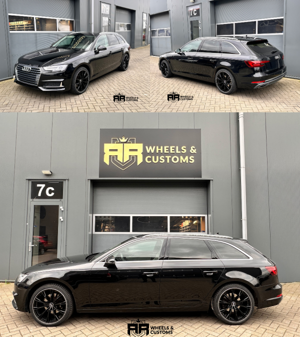 Audi A4 19 inch 5x112 JF Luxury Audi ABT Concept - Black / Chrome PCD : 5x112 ET: 35 Inch 19 J : 8.5 in bandenmaat 245/35/19