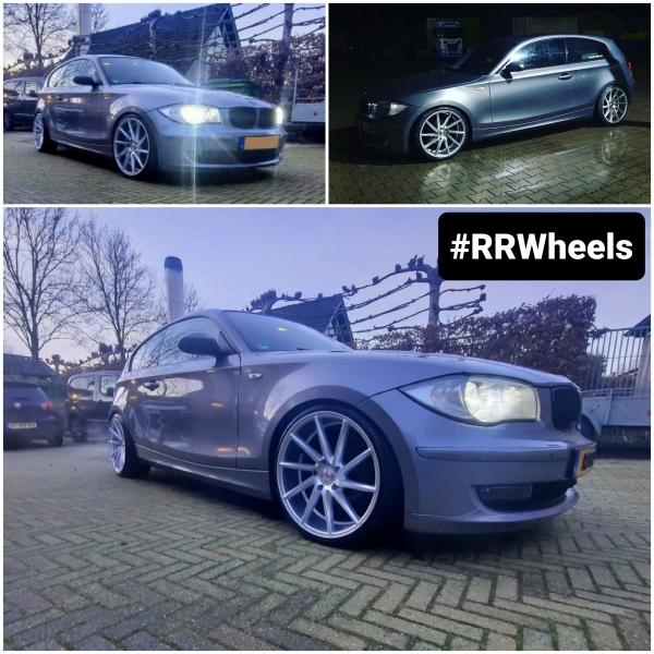 BMW 1 serie voorzien van een 19 inch JF Luxury - EAC - Hyper Silver - Breedset in 5x120 8.5J en 9.5J ET35 rondom.