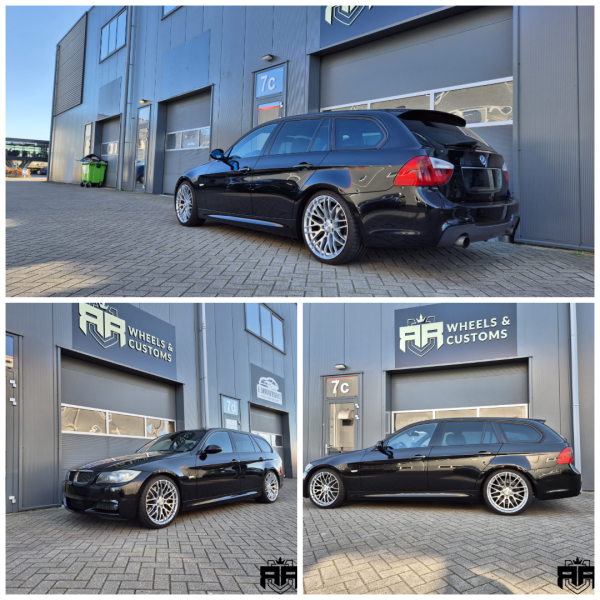 BMW E91 voorzien van 19 inch Breyton Spirit R Hyper Silver (HC) ET 42 8.5/9.5J