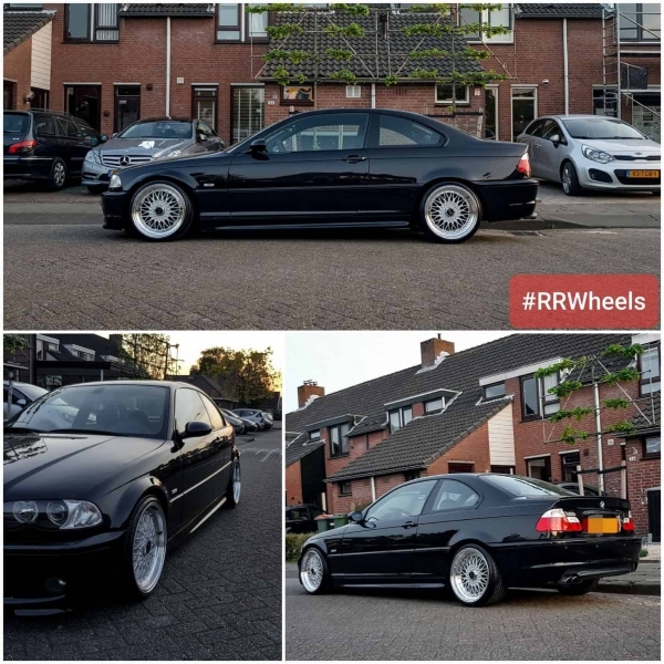 BMW E46 coupe voorzien van een 18 inch breedset JNC004 - 8.5J ET30 en 9.5J ET25
