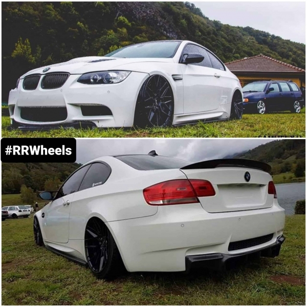 BMW E92 M3 voorzien van 20 inch Niche Road Wheels Gamma M224 Gloss Black in 9J en 10.5J