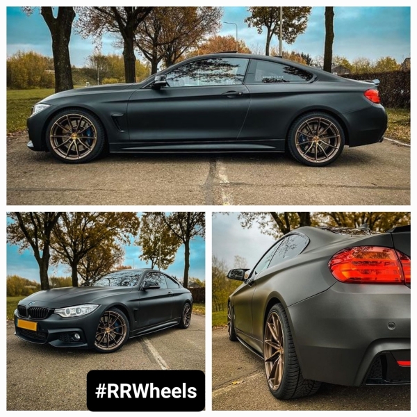 We hebben deze Bmw 4 serie F32 nieuwe 19 inch Japan Racing type JR37 wielen gemonteerd in Platinum Bronz in 8.5J en 9.5j ET35! Perfecte breedset voor deze BMW F32.