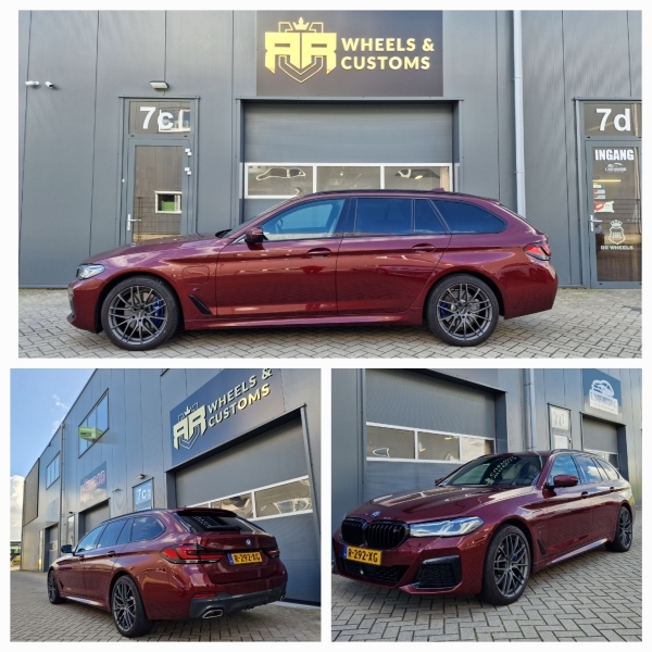 Deze zeer mooie BMW 5 Serie G31 X-Drive hebben wij voorzien van gloednieuwe Breyton Fascinate velgen in 19 inch 5x112 ET30 Matt Gunmetal inclusief 245 40 19 Continental banden!â 