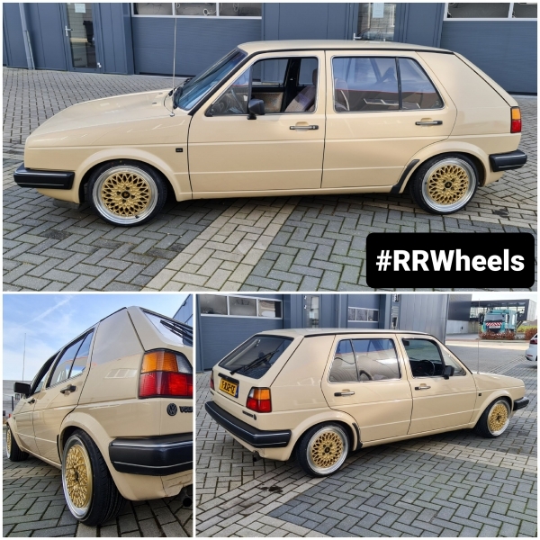 Deze Golf 2 / MK2 is voorzien van nieuwe Autostar Minus in 16 inch 7.5J ET25 met nieuwe Nankang NS20 in 165 45 16. Weer een mooi plaatje om te zien!