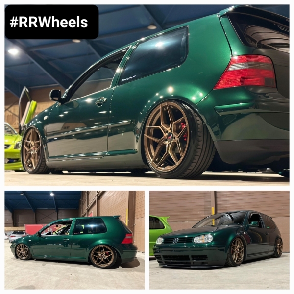  Volkswagen Golf 4 op Airride uitgerust met 18 inch Japan Racing JR34 in 8J ET35 en 9J ET42 5x100!