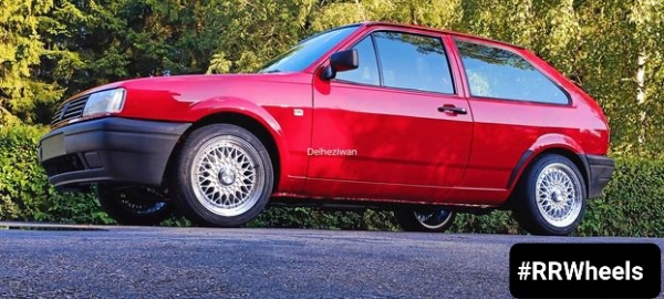 Volkswagen Polo Mk2 86 hebben wij rondom voorzien van nieuwe Lenso BSX wielen in 15 inch 7J ET38!
