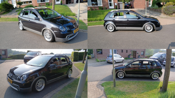 Deze Volkswagen Polo Cross hebben wij voorzien van nieuwe GTP velgen Type 020 17inch in 5x100 7.5J ET35