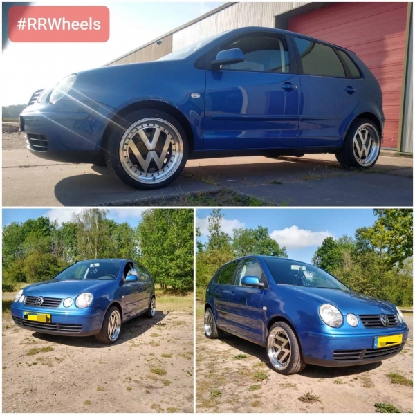 Volkswagen Polo MK4 met nieuwe 17 inch JF Luxyr VW Logo velgen 7.5J ET30 rondom Volkswagen Polo MK4 met nieuwe JF Luxyr VW Logo velgen 7.5J ET30 rondom
