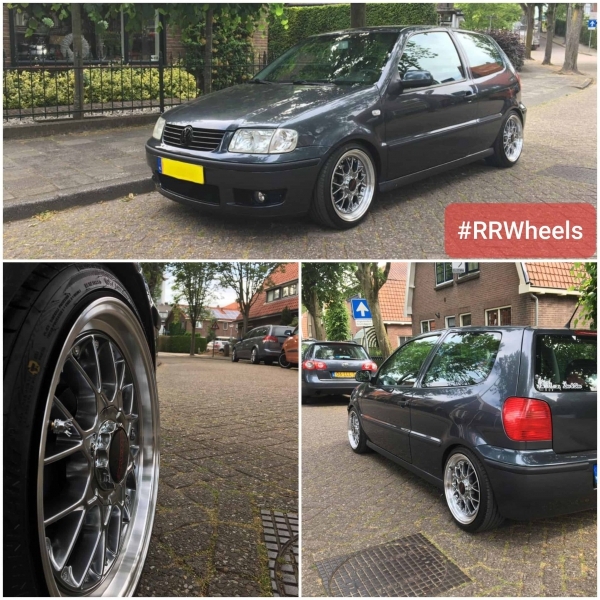 Volkswagen Polo Mk3 met nieuwe 16 inch JF Luxury velgen. 16 inch 4x100 / 114.3 7.5J et35