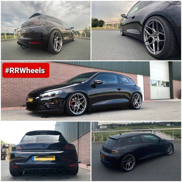 Volkswagen Scirroco met nieuwe 19 inch Japan racing JR34 5Ã—112 8.5J ET30 en 9.5J ET40 met nieuwe Hankook banden in 235 35 19 en 255 30 19!