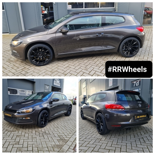  VW Scirroco met nieuwe 19 inch JF Luxury VS1085 Gloss Black in 8.5J ET35 wielen met nieuwe Vredestein Ultrac Vorti in 235 35 19!