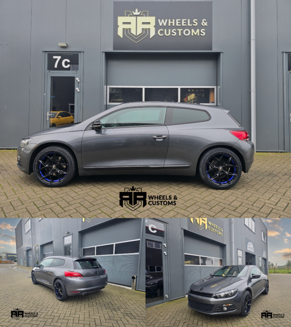 Wij hebben op deze mooie Volkswagen Scirocco een mooie nieuwe set gemonteerd 79Wheels SCF-B 18 inch 5x112 ET40 met Vredestein banden in maat 235/40/R18