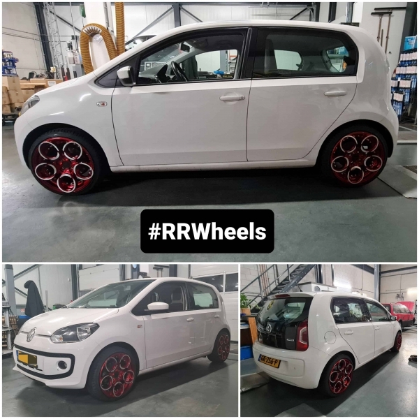 Volkswagen Up voorzien van 17 inch Exclusive AVID Series 7.5J ET35 inclusief Hankook Ventus 195 40 17 banden.