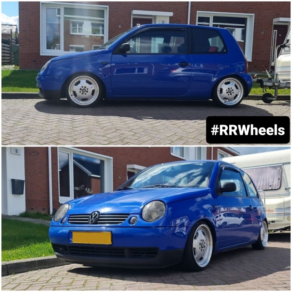 VW Lupo voorzien van 16 inch 4x100 HSR Wheels in 7J ET42 rondom.